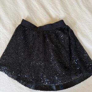Girls Gap Black Sequins Skirt